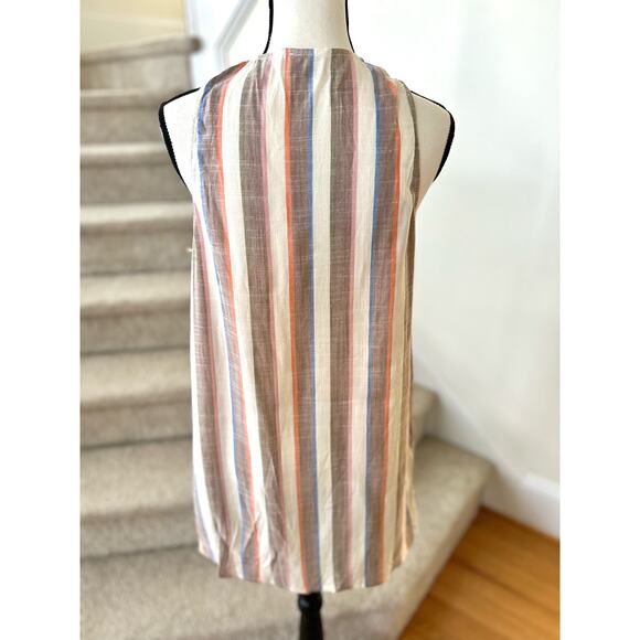 NWT Show Me Your Mumu Sunset Orange and Blue Stripe Mini Dress - Picture 3 of 7